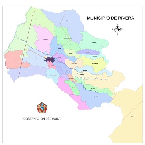 Mapas de Municipios del Huila Con veredas Huila Magnífica
