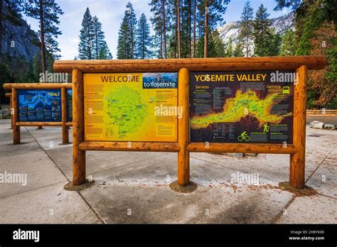 Yosemite Valley Interpretive Sign Yosemite National Park California