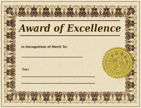 award  excellence template wikidownload