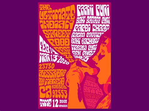 60s Psychedelic Poster Street Food Festival By Keya Arati On Dribbble