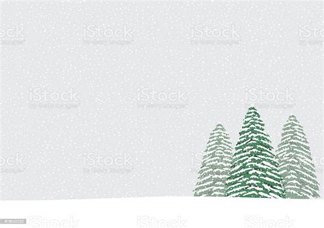Pine Trees And Snow Winter Stock Illustration Download Image Now