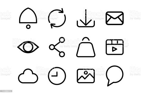 Set Of Basic Web And Applications Icon Design Sign For Design