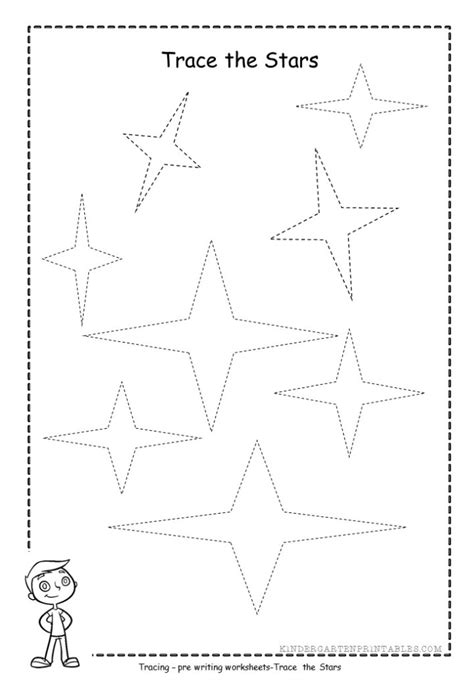 Star Tracing Worksheet Free Printable