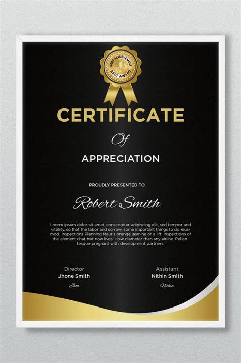 Vertical Certificate Templates Free Graphic Design Templates Psd