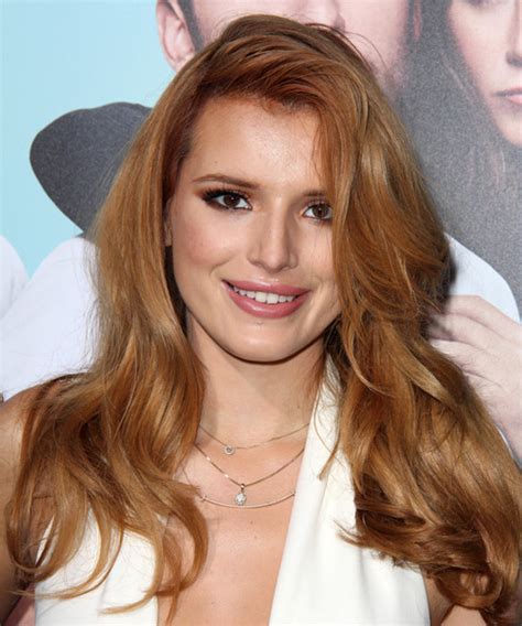 Bella Thorne Long Straight Casual Hairstyle Light Red Hair Color