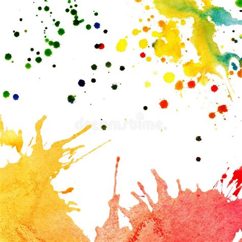 Abstract Watercolor Ink Splashes Stock Illustration Illustration Of