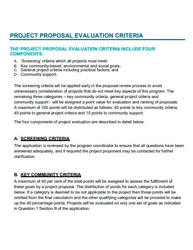 Free 50 Proposal Evaluation Samples In Pdf Ms Word