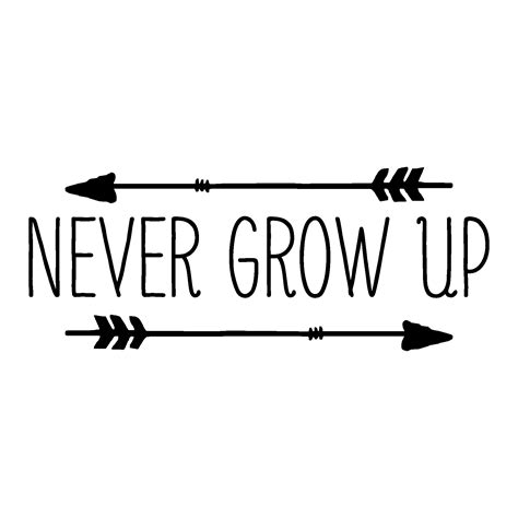 Never Grow Up Wall Quotes Decal
