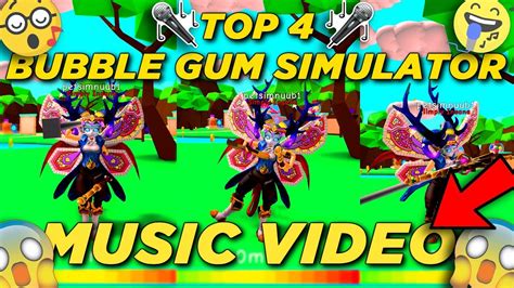 Top 4 Bubble Gum Simulator Music Video 😍 Made By Your Favorite