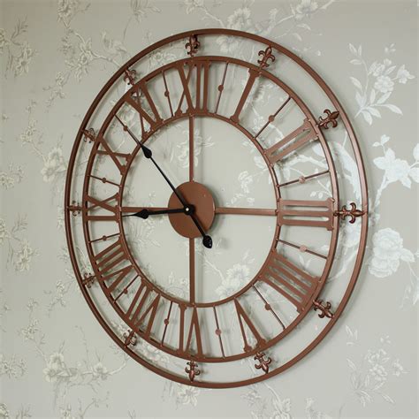 Large Copper Skeleton Clock Melody Maison