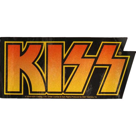 Kiss Logo Glitter Sticker 326107 Rockabilia Merch Store