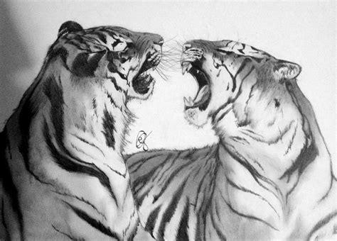 Bengal Tigers By Gabriellec Drawings On Deviantart