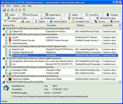 Programas Autoruns Controla Los Programas Ejecutados Al Iniciar Windows