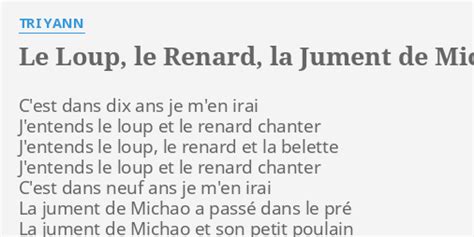 Le Loup Le Renard La Jument De Michaud Etc Lyrics By Tri Yann C