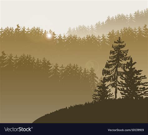 Forest Trees Bg Royalty Free Vector Image Vectorstock