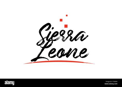 Sierra Leone Country Typography Word Text Suitable For Logo Icon Design