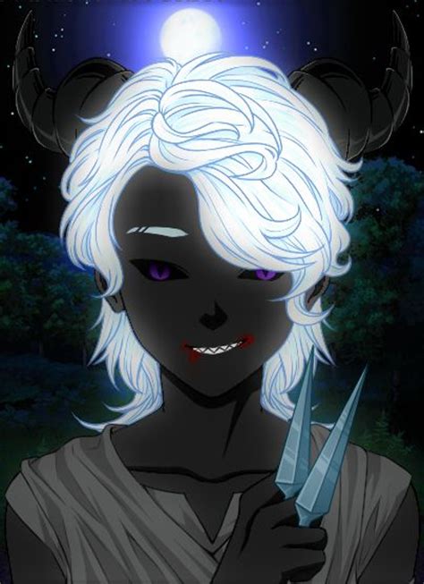 Anime White Hair Gray Skin Demon Boy In 2019 Grey Hair
