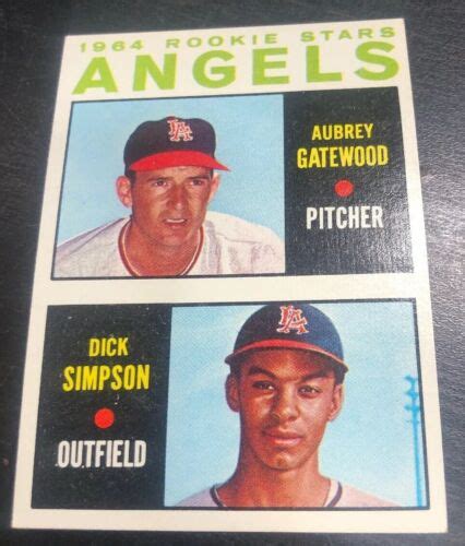 1964 Topps Angels Rookie Stars 127 Aubrey Gatewood Dick Simpson Ebay