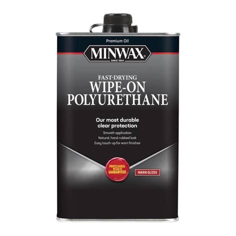 Minwax 1 Quart Clear Gloss Wipe On Poly Oil Based Polyurethane Finish 60900000 Blains Farm