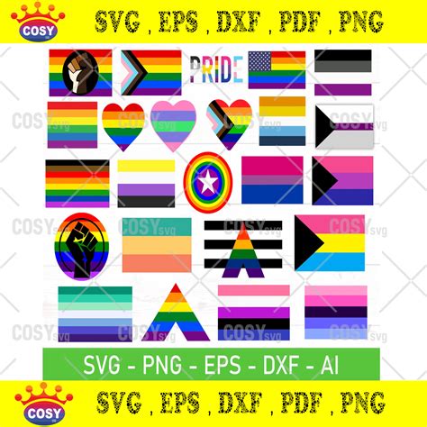Pride Flag Svg Progress Pride Svg Inclusive Pride Flag Svg
