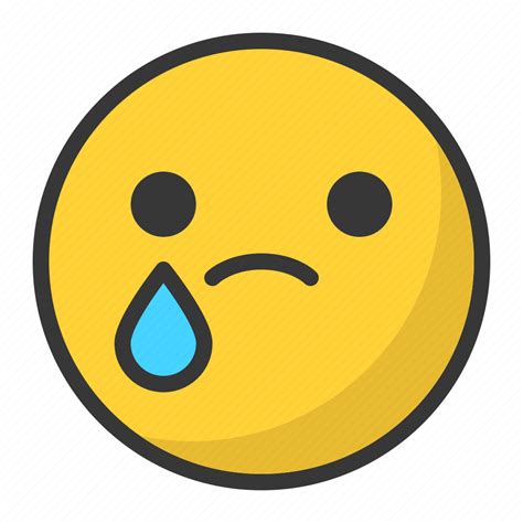 Cry Depressed Drop Emoji Emoticon Sad Tear Icon Download On