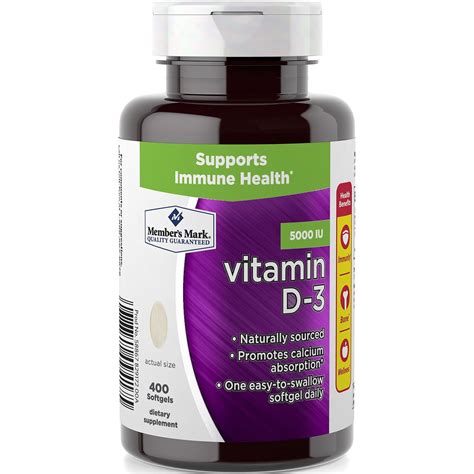 Vitamin D 3 5000 Iu Dietary Supplement 400 Ct