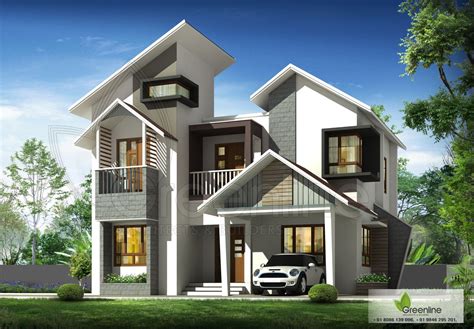 Modern Sloped Roof Home Small House Design Exterior Small House