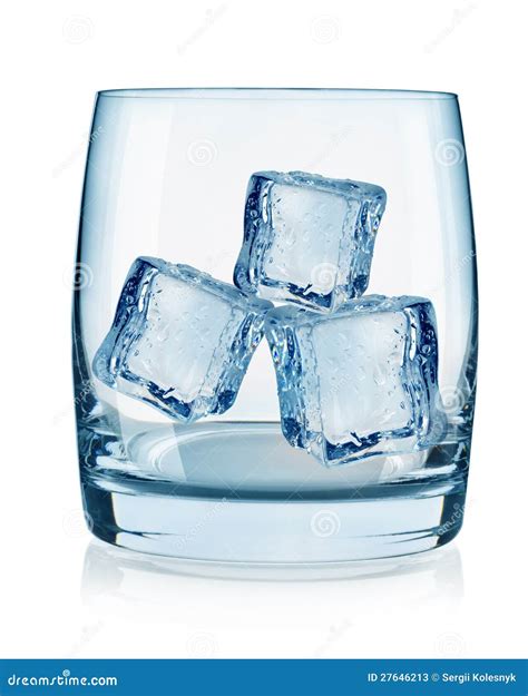 Glass And Ice Cubes Stock Image Image Of Simplicity 27646213