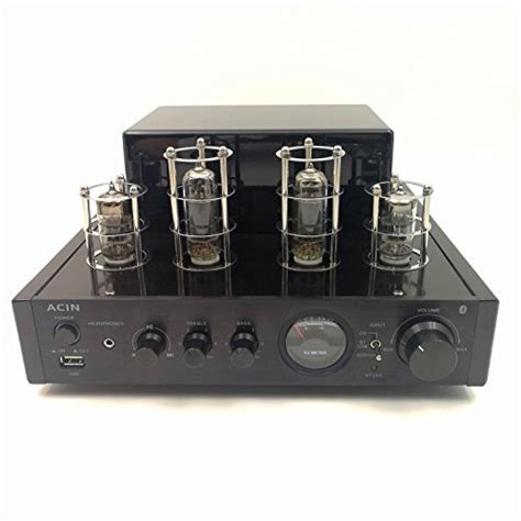 Stereo Hybrid Tube Amplifier ACIN Class AB W Bluetooth Integrated Power Amplifier With