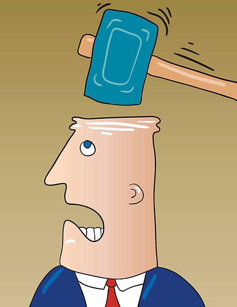 Hammer Hit Head Illustrations Royalty Free Vector Graphics And Clip Art