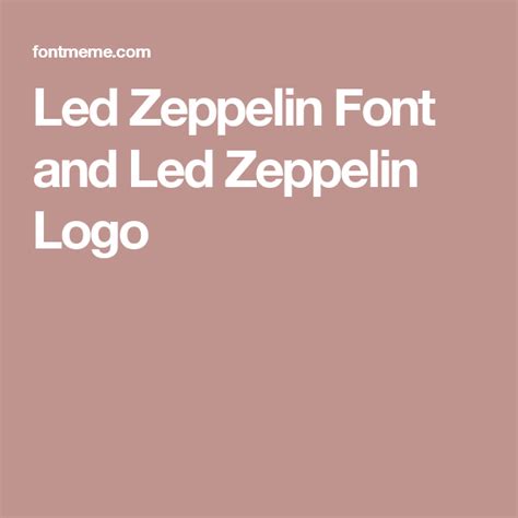 Carouselambra suggested by fonatica #2. Led Zeppelin Font and Led Zeppelin Logo | Led zeppelin ...