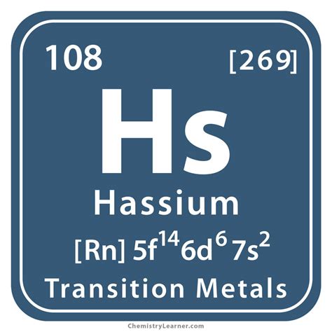 Hassium Facts Symbol Discovery Properties Uses