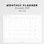 A4 Monthly Planner  Instant Download – Lomond Paper Co