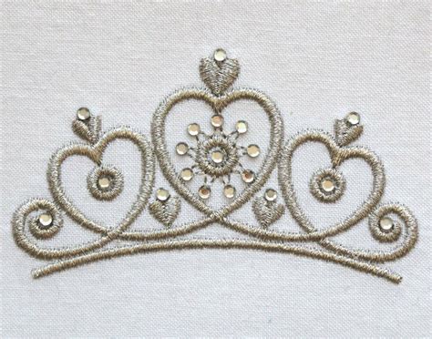 Machine Embroidery Design Tiara Princess Royal Present Embroidery