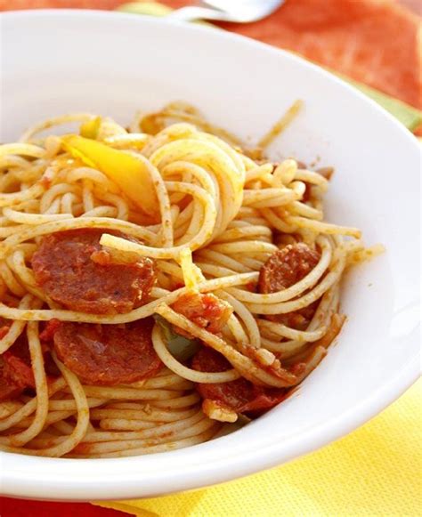 Want a pasta dish exploding with flavor that is ready in a flash? Spaghetti with Chorizo Recipe — Easy Spaghetti Recipe ...
