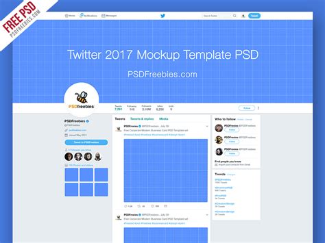 Twitter 2017 Mockup Template Free Psd Download Psd