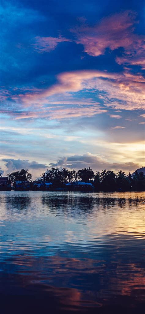 Free Download Sunset River Lake Beautiful Iphone X Wallpapers Free
