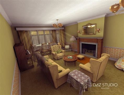 The Cosy Kitsch Living Room Props 3d Models For Poser And Daz Studio