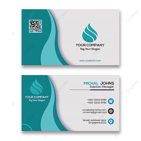 Blue Business Card Template Download On Pngtree