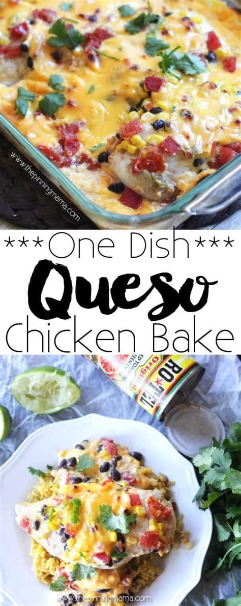 Be sure to visit my website for more delicious chicken recipes. Queso Chicken Bake Recipe - One Dish + 10 minutes of prep ...