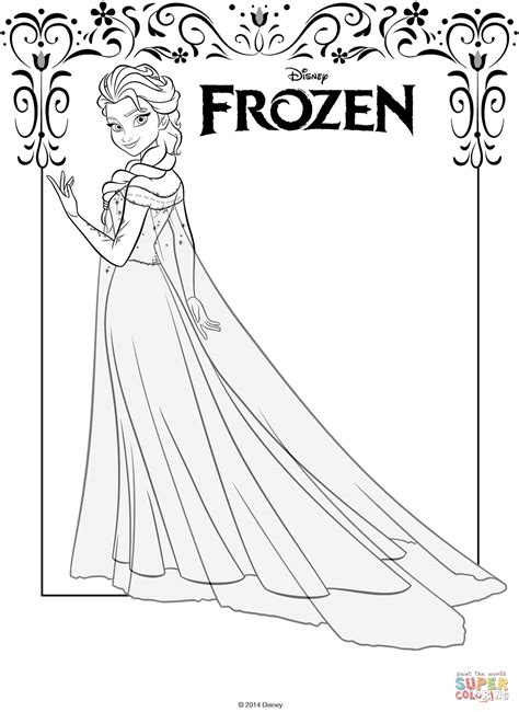 Dibujo De Elsa De Frozen Para Colorear Dibujos Para Colorear Imprimir