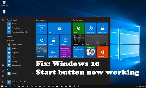 Fix Start Button In Windows 10 Is Not Working Windows Operating