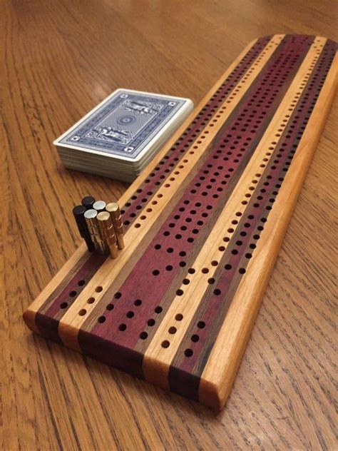 Handmade 3 Player Cribbage Board Made From Cherry Etsy