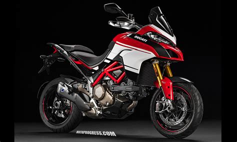 The ducati multistrada 1200 is a motorcycle made by ducati since 2010 the engine is a retuned version of the testastretta from the 1198 superbike, now called the testastretta 11° for its 11° valve overlap (reduced from 41°). DUCATI Multistrada 1200 Pikes Peak 2017 fiche technique