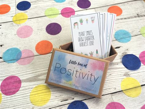 Inspirational Positive Message Cards Box Set Of 16 Positivity Etsy Uk