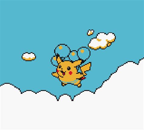 Pikachu Floating Pixel Art Pokemon Sprites Pokemon