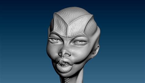 Alien Girl Head For 3d Print 3d Model 3d Printable Cgtrader