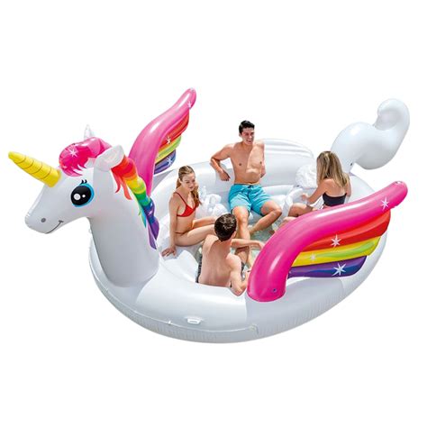 Huge Intex Unicorn Inflatable Party Island Swimming Pool Beach Sun