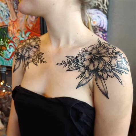 Top 43 Best Flower Shoulder Tattoo Ideas 2021 Inspiration Guide