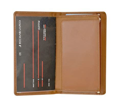 Moga Italian Design Handmade High End Leather Checkbook Cover Wallet O